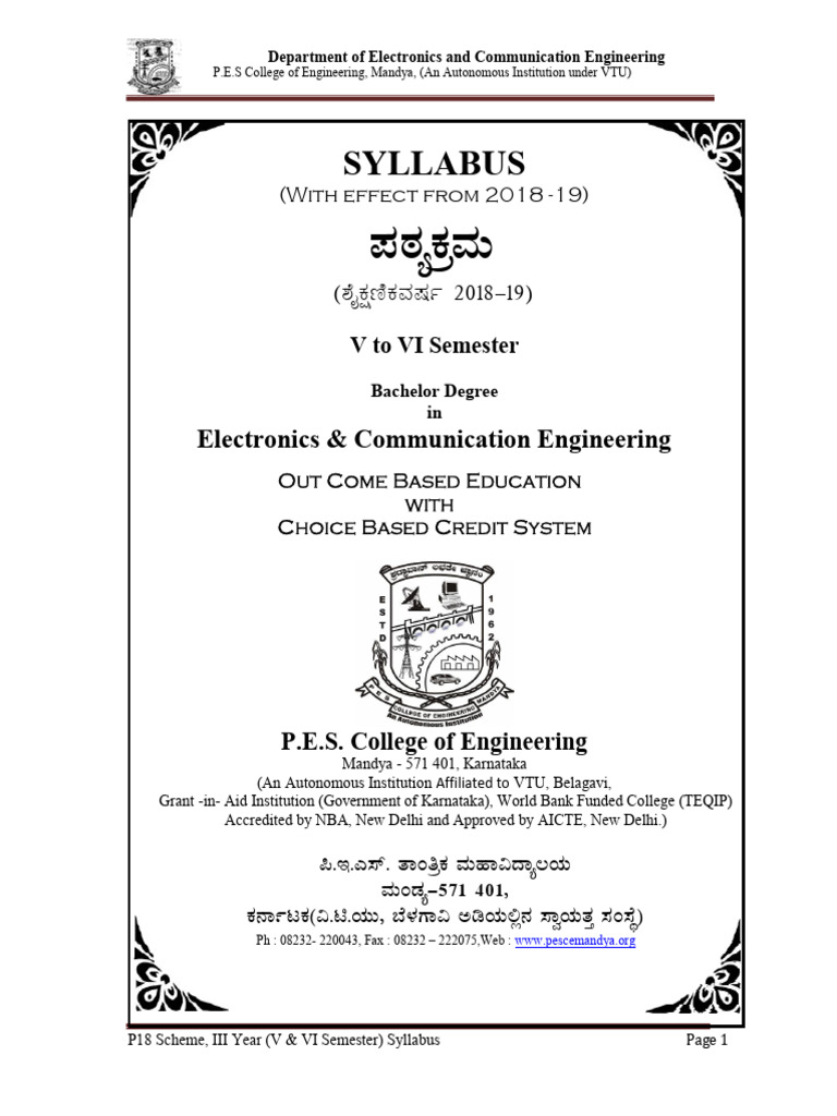 Syllabus: Electronics & Communication Engineering | PDF | Data ...