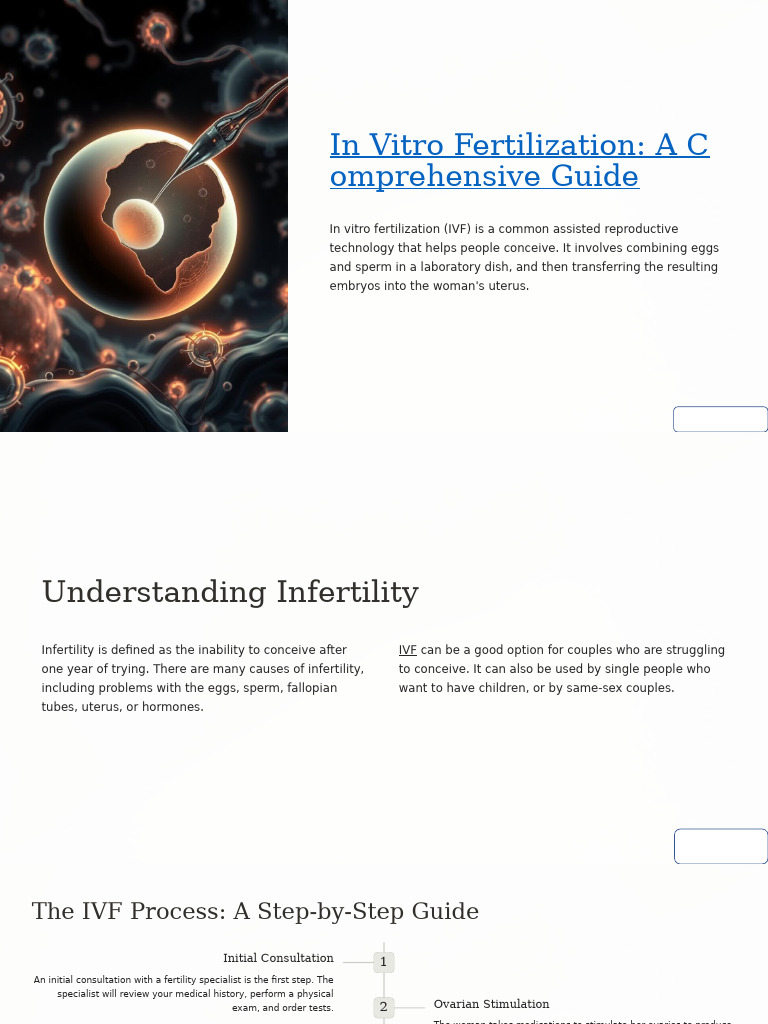 IVF Process: Step-by-Step Guide | PDF | In Vitro Fertilisation ...