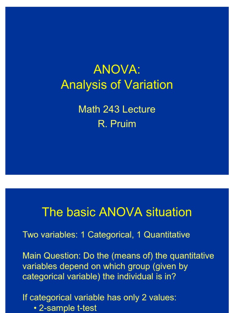 ANOVAf 03 | PDF | Analysis Of Variance | Errors And Residuals