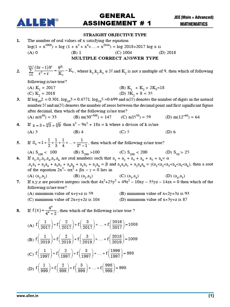 01 - General ASSINGEMENT - N | PDF | Numbers | Function (Mathematics)