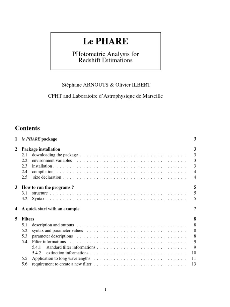 Photometric Redshift Estimation Guide | PDF | Parameter (Computer ...