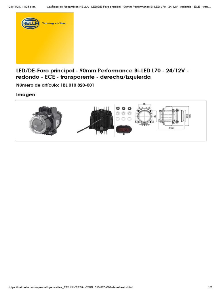 1BL 010 820-001 - Faro Led Blanco - Articulado XCMG | PDF | Diodo ...