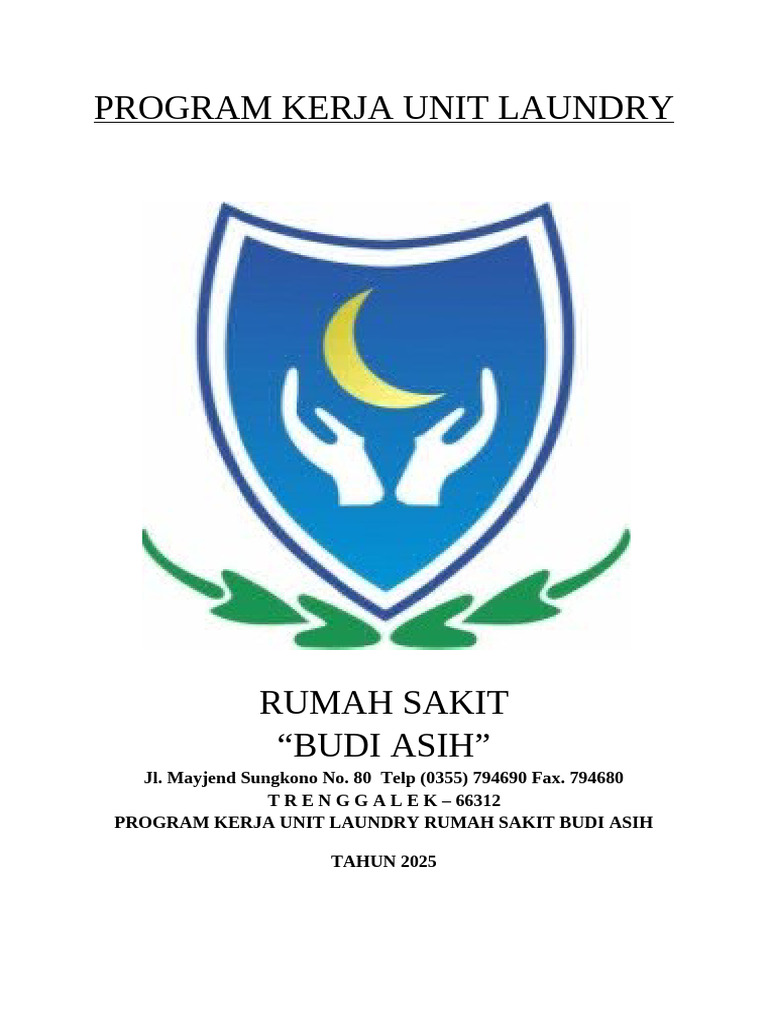 Program Kerja Laundry RS Budi Asih 2025 | PDF