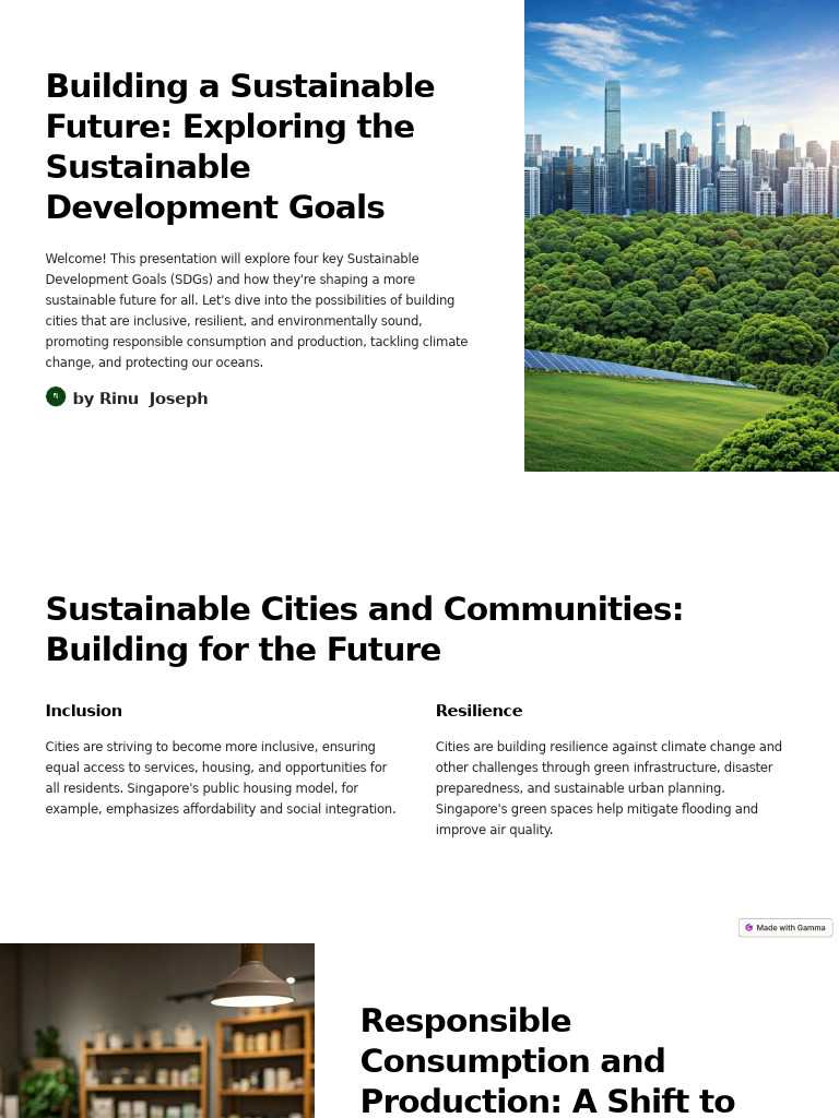 Sustainable Development Goals Overview | PDF | Sustainability | Climate ...