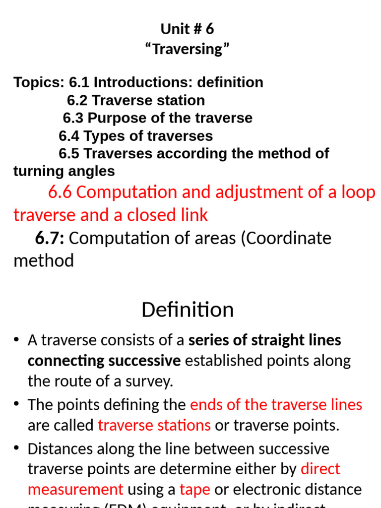 Understanding Survey Traversing Techniques | PDF | Surveying | Angle