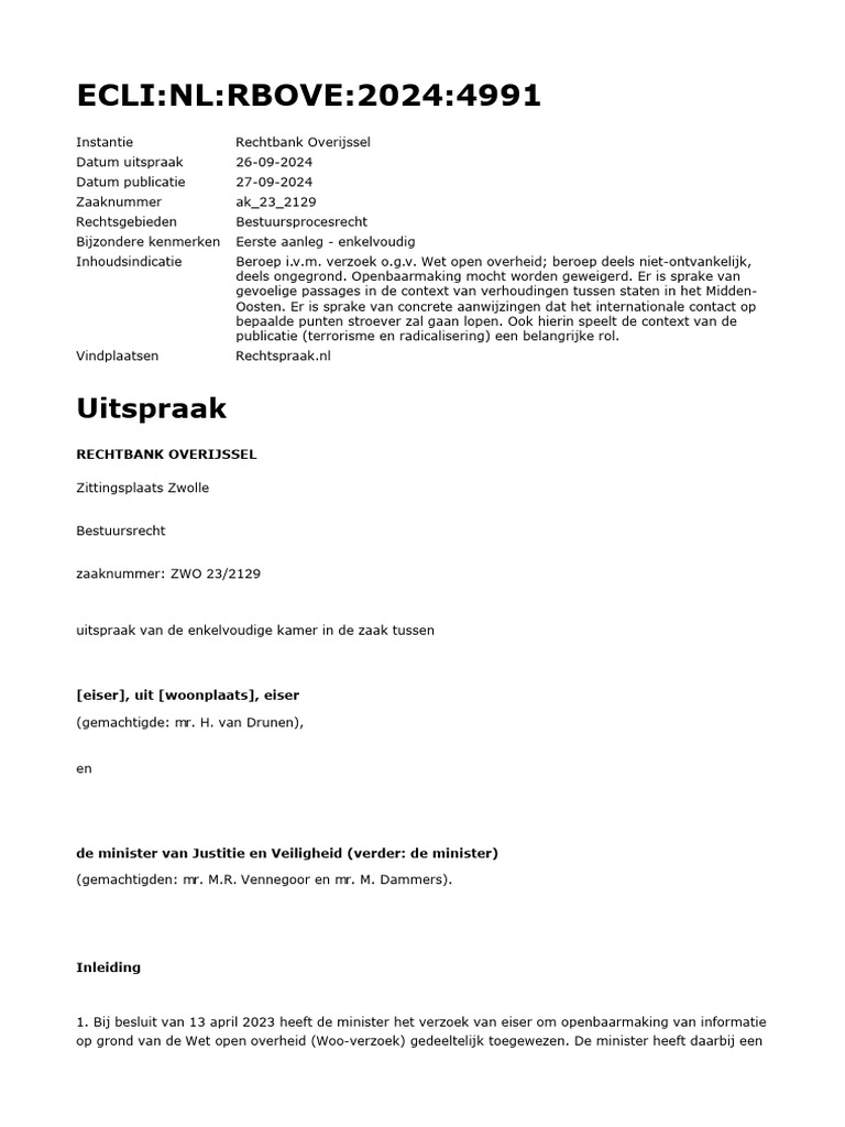 Ecli NL Rbove 2024 4991 | PDF