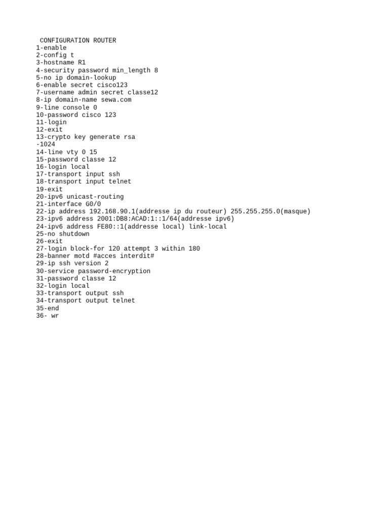 Router Configuration Guide Steps | PDF