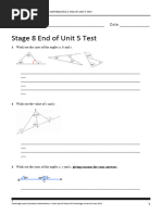 Grade 8 Unit 5 Mathematics Test | PDF | Triangle | Geometric Shapes