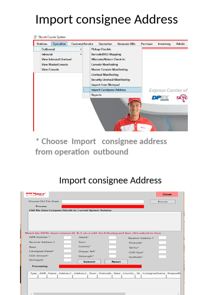 Import Consignee Address Process Guide | PDF