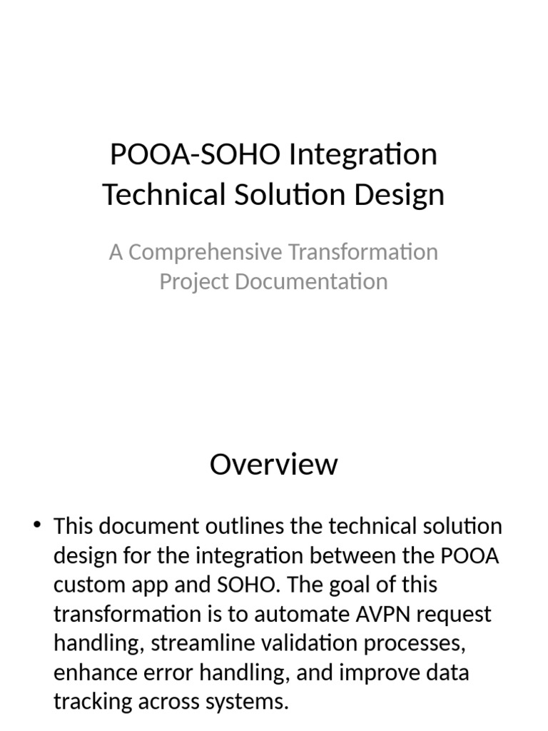 POOA-SOHO Integration Overview | PDF | Information Science ...