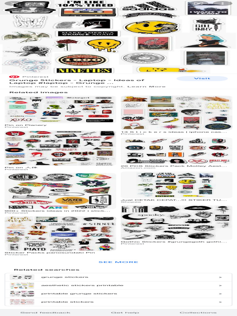 Aesthetic Stickers Grunge - Google Search | PDF