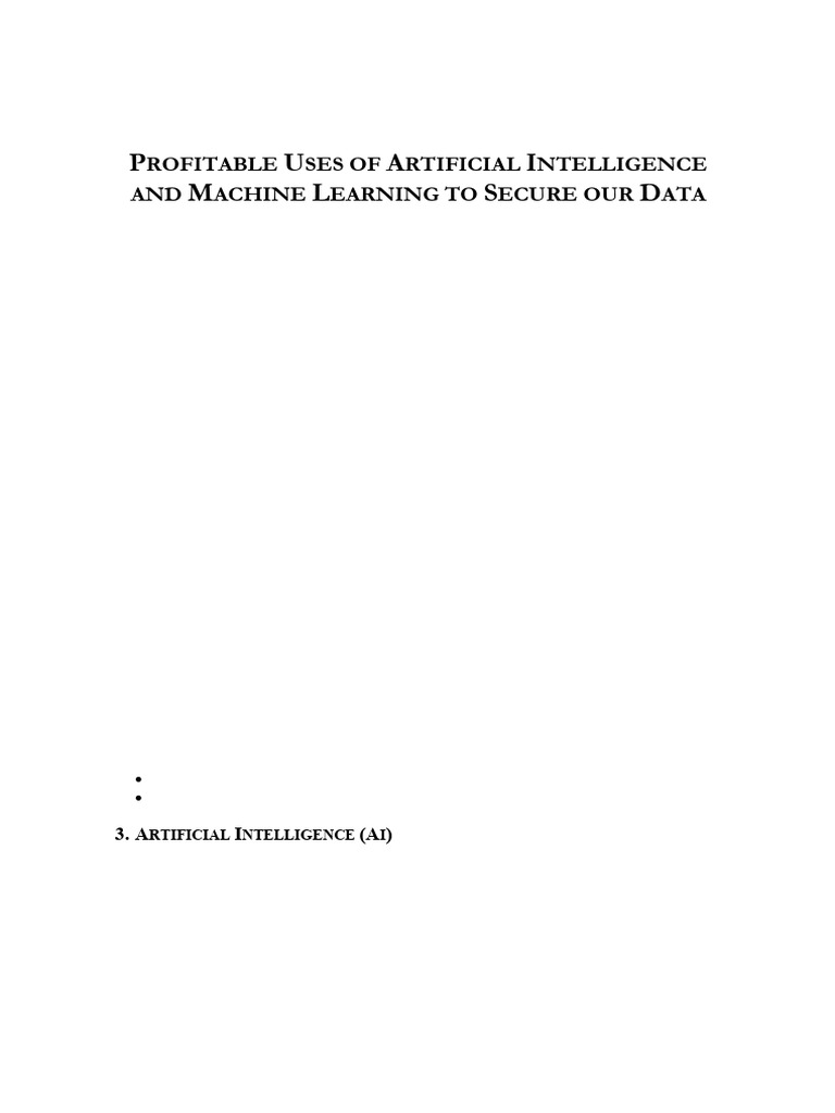 Profitable Uses of Artificial Intelligence and Machine Learning To ...