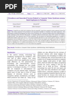 Computer Vision Syndrome Questionnaire | PDF | Visual Perception ...