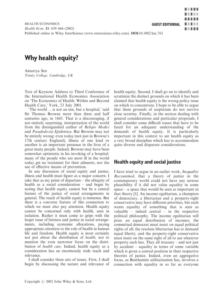 Understanding Health Equity and Justice | PDF | Health Equity | Justice