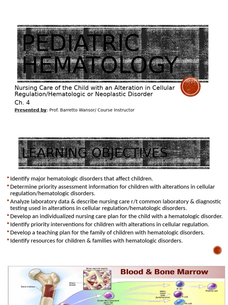 Pediatric Hematology Nursing Guide | PDF | Anemia | Coagulation