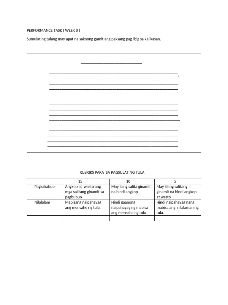 Fil.8 Performance Task | PDF