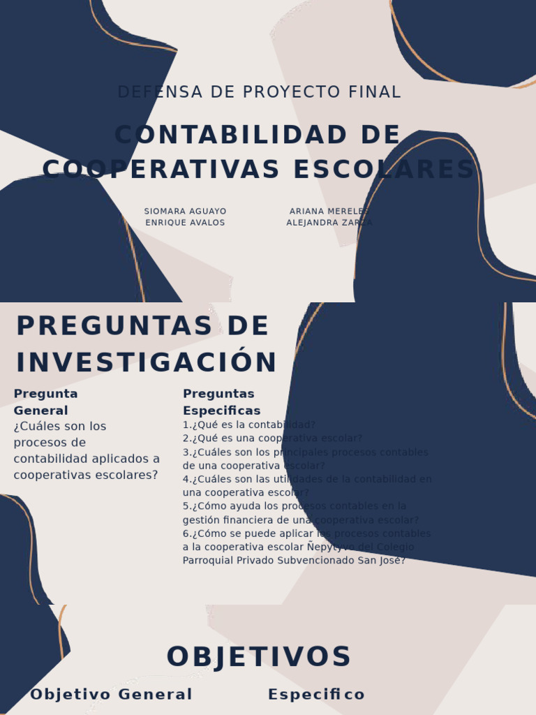 Diapositiva Proyecto Final | PDF | Contabilidad | Cooperativa