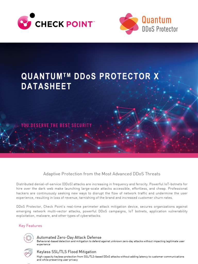 Check Point DDoS Protector Overview | PDF | Denial Of Service Attack ...