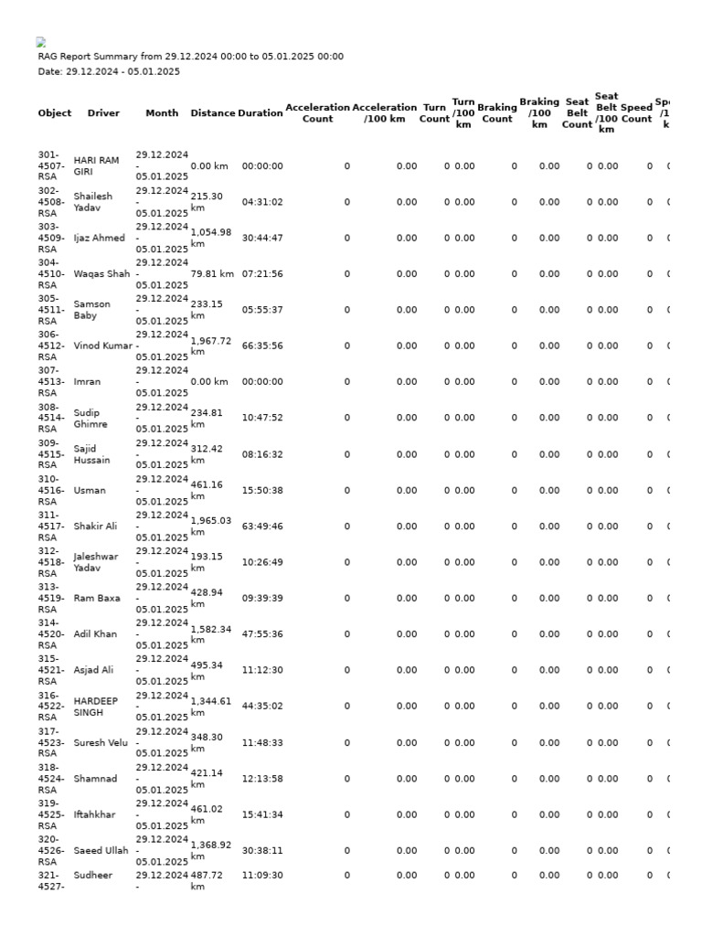 04.01.2025 RAG Report Summary | PDF | Velocity | Temporal Rates