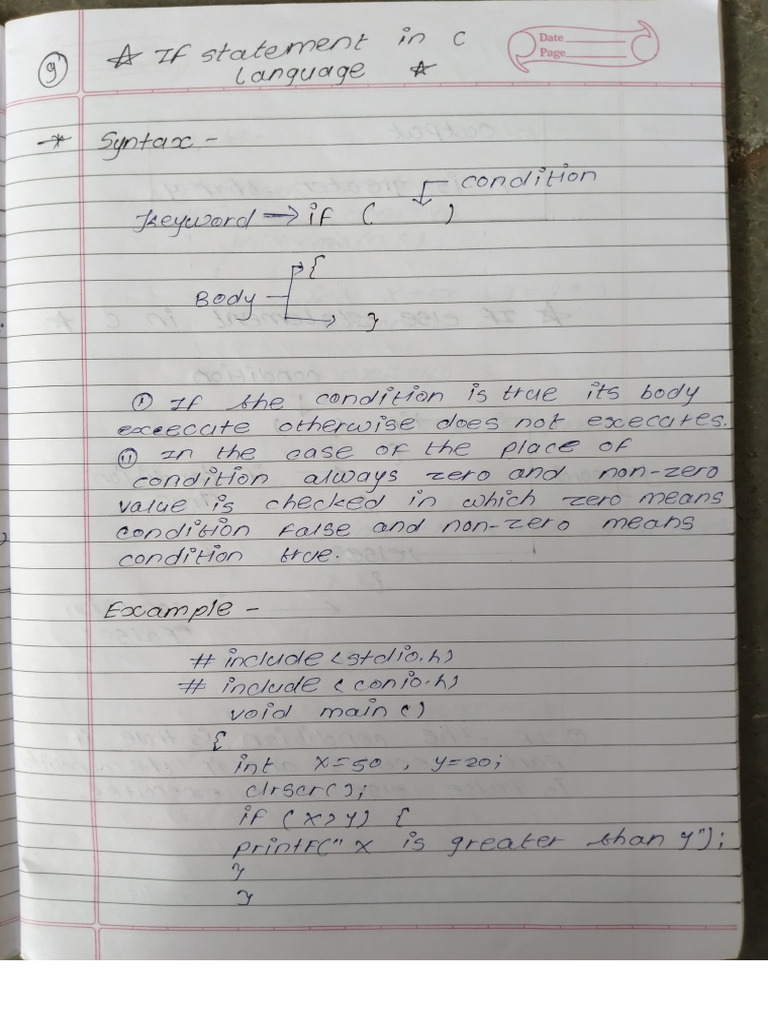 If Else Statement in C Language | PDF