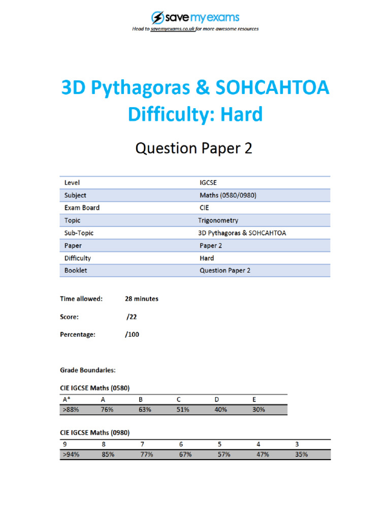 3D Pythag Trig | PDF