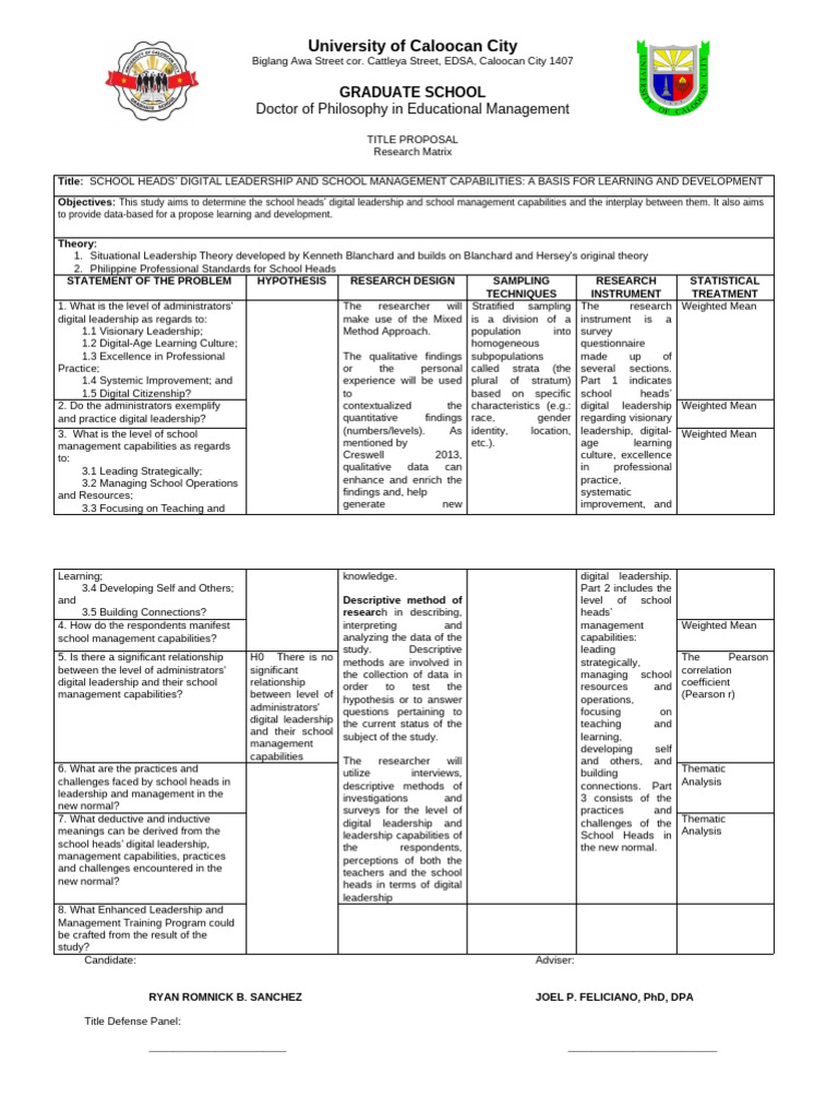 Research Template Sample | PDF | Scientific Method | Sampling (Statistics)