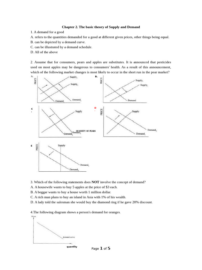 Chapter2 Supply And Demand Pdf Demand Supply And Demand