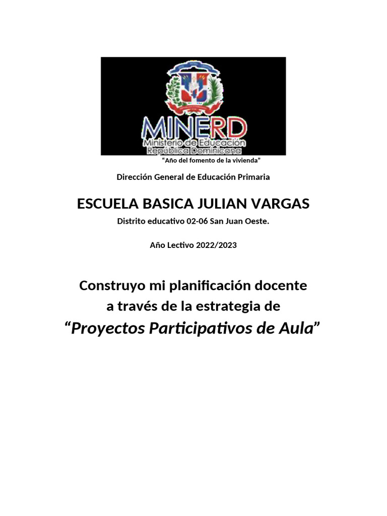 Proyecto de Aula | PDF | Comportamiento | Enseñando