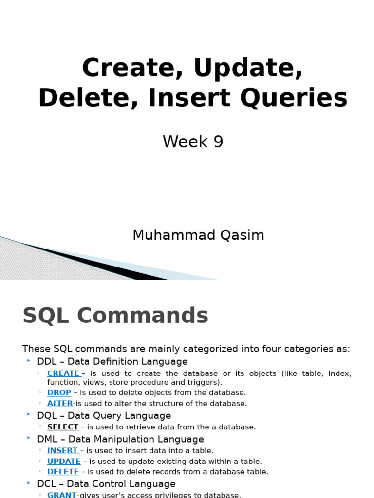 08 Create Update Delete, Insert Queries | PDF