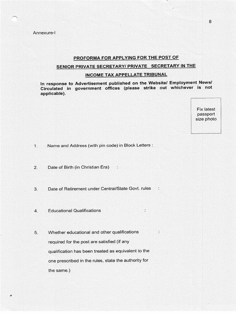 1721026334-Proforma Applying For The Post of sr052 | PDF