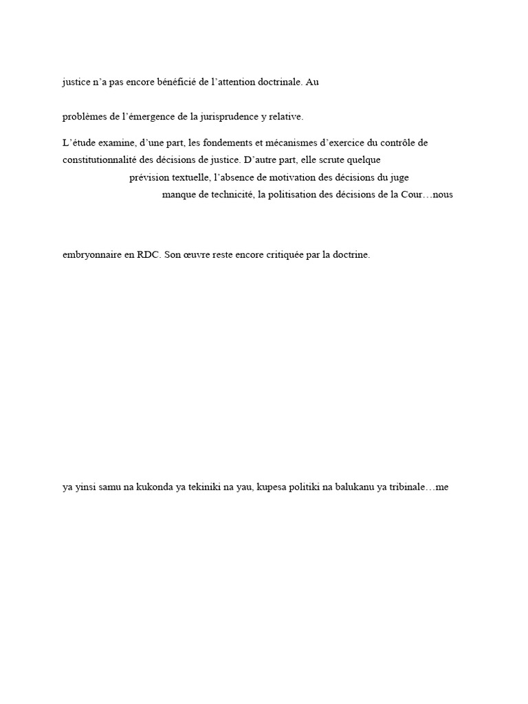 Contrôle de constitutionnalité en RDC | PDF