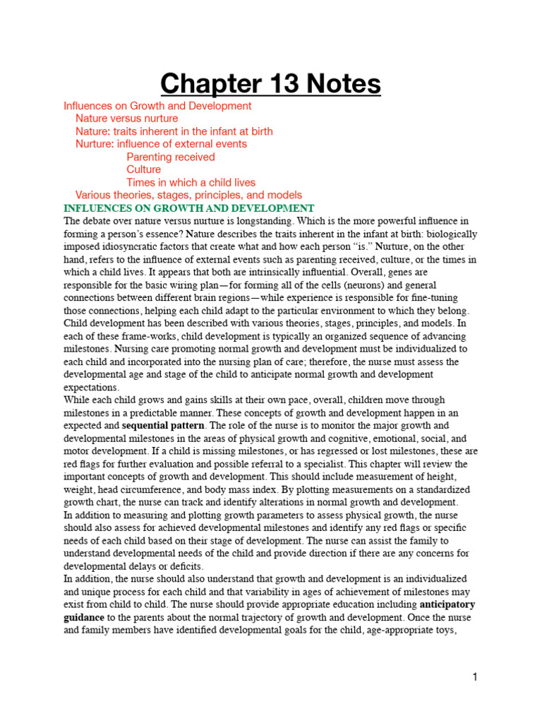 Chapter 13 Notes-pdf | PDF | Thought | Infants
