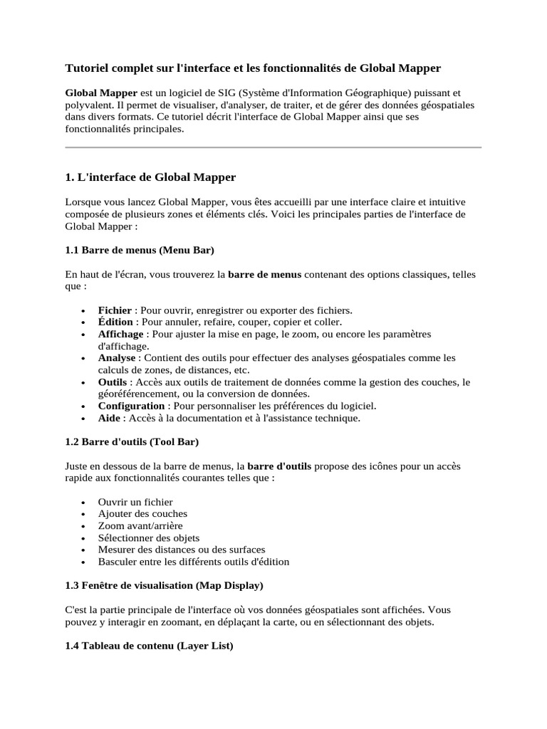 Global Mapper Tuto | PDF | Système d'information géographique ...