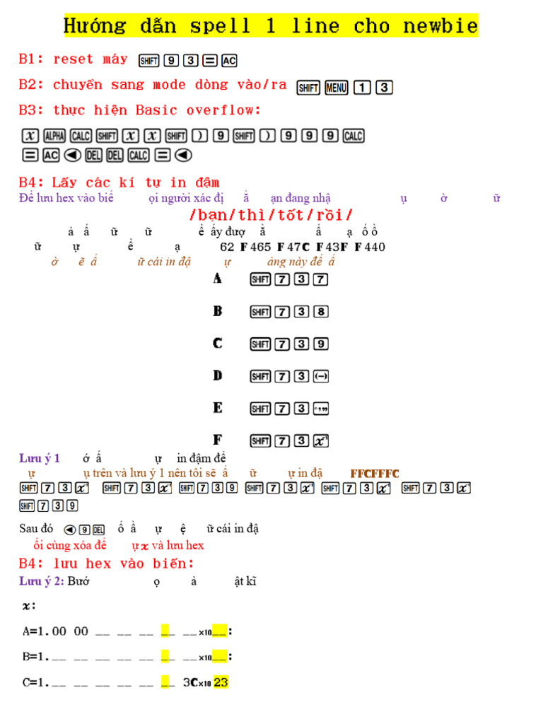 Hướng Dẫn Spell 1 Line Cho Newbie | PDF