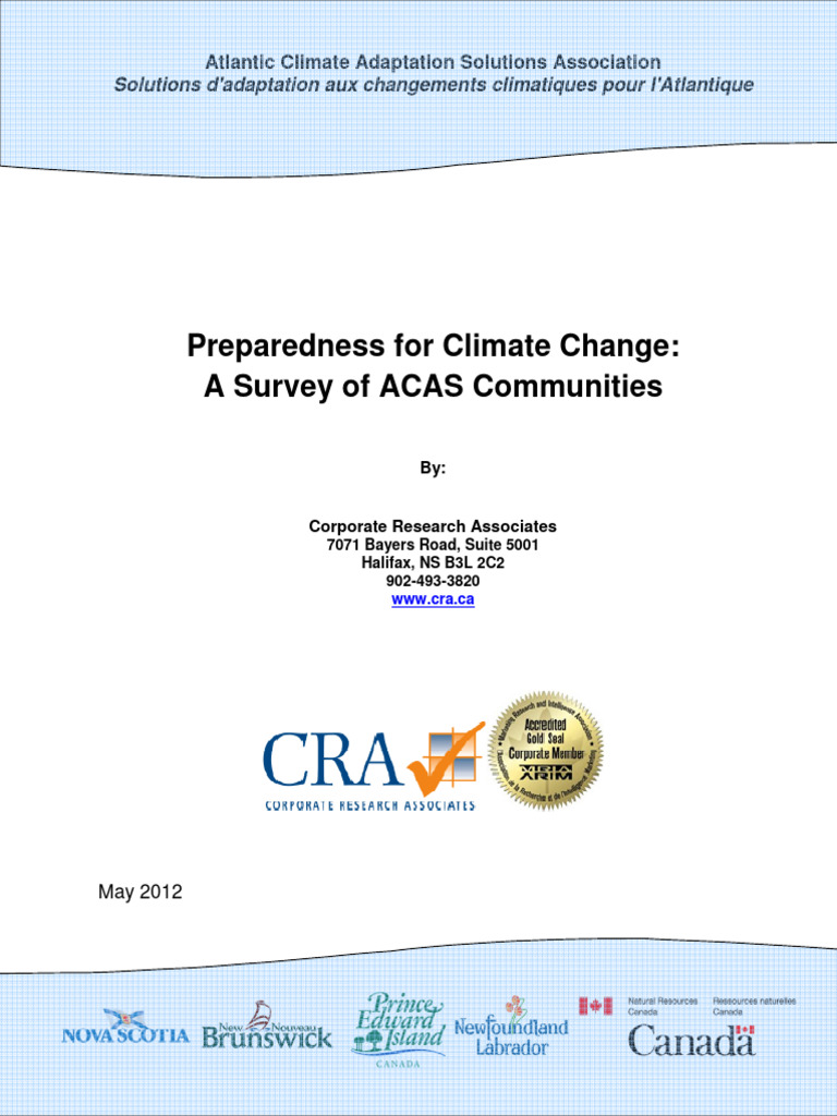 220 NS Preparedness For Climate - Survey of ACAS Communities May12 0 ...