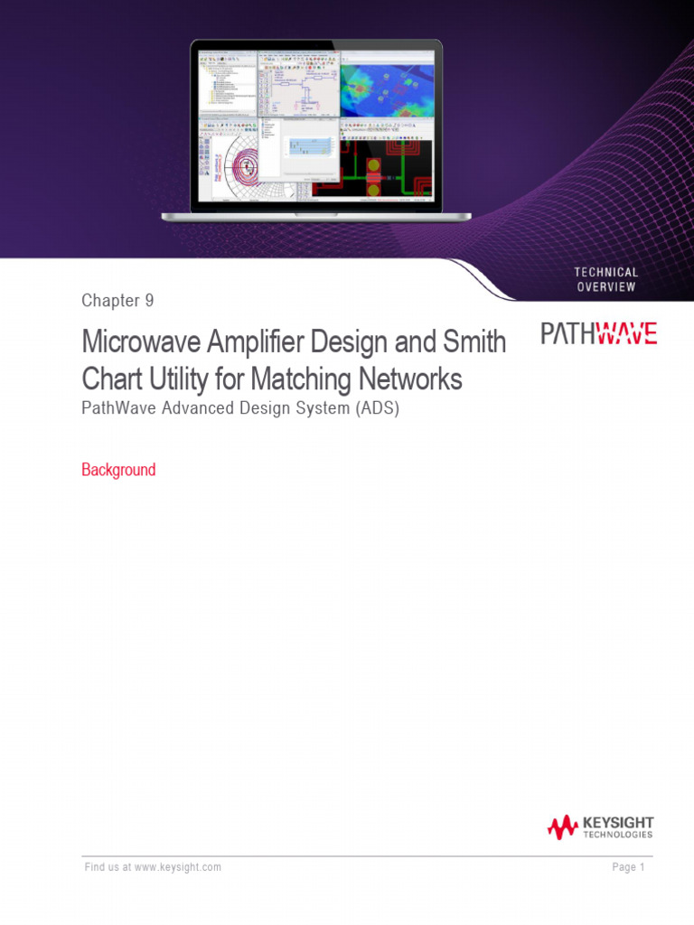 Microwave amplifier design and smith chart utility for matching