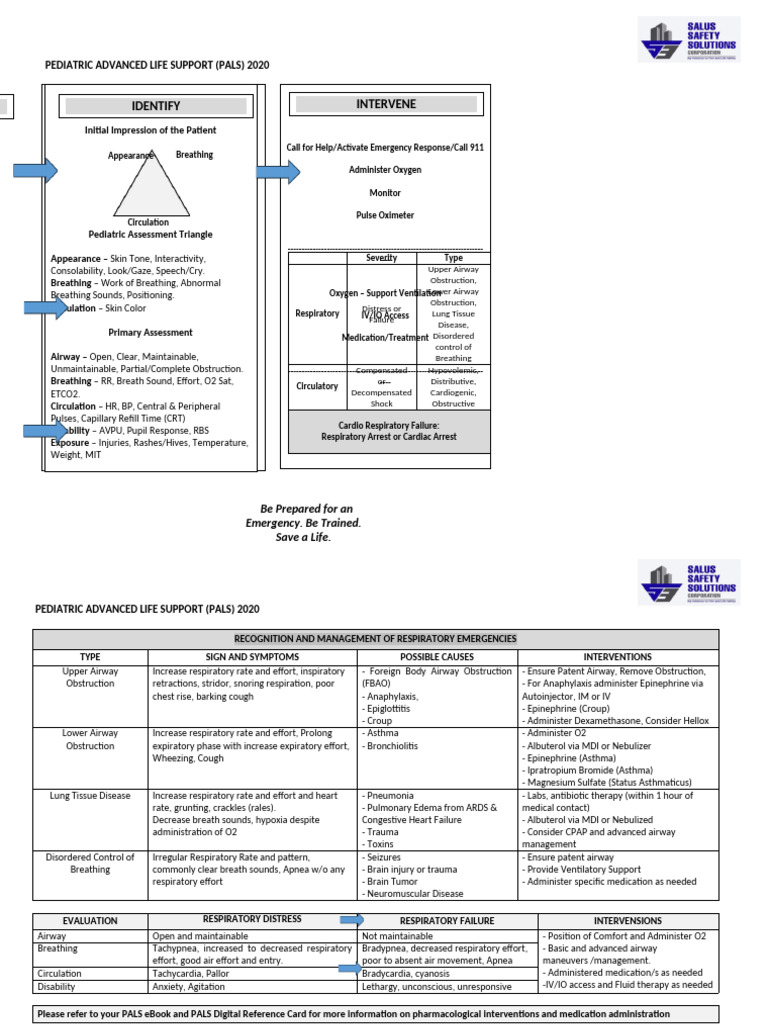 PALS 2020 Guidelines for Pediatric Emergencies | PDF | Shock ...