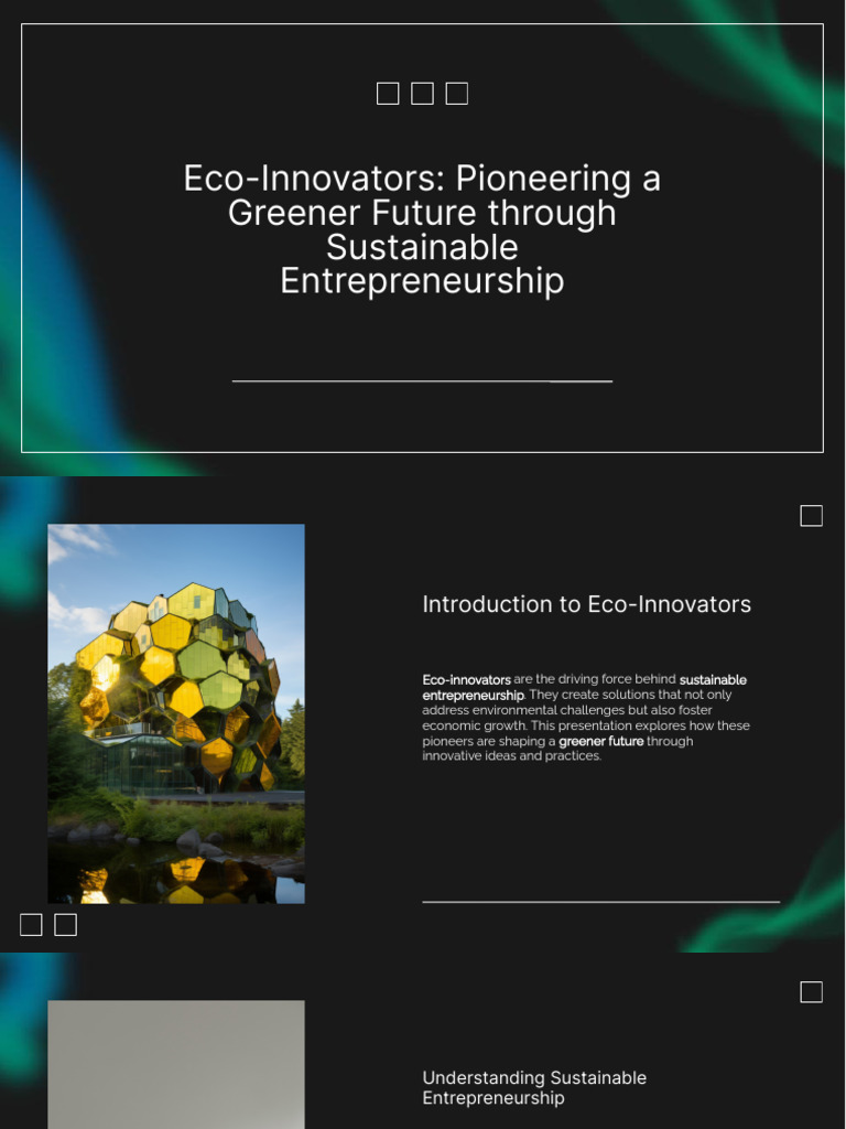 Sustainable Entrepreneurship Environmental and Social Impact | PDF ...
