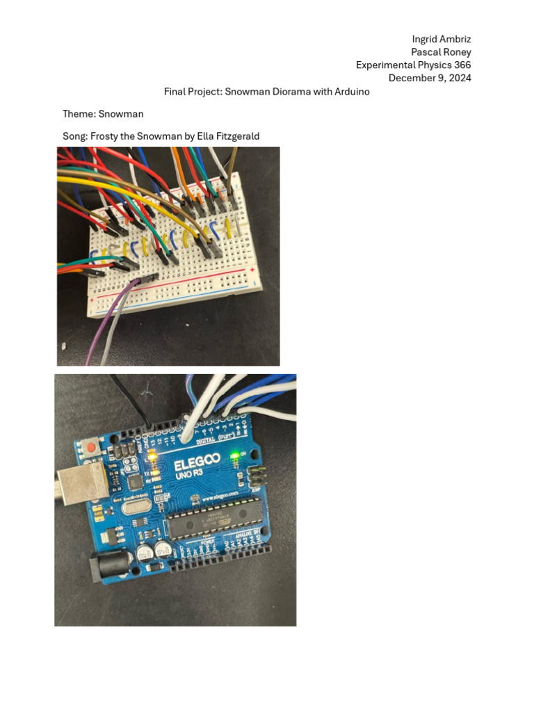 Arduino Snowman Diorama Project | PDF