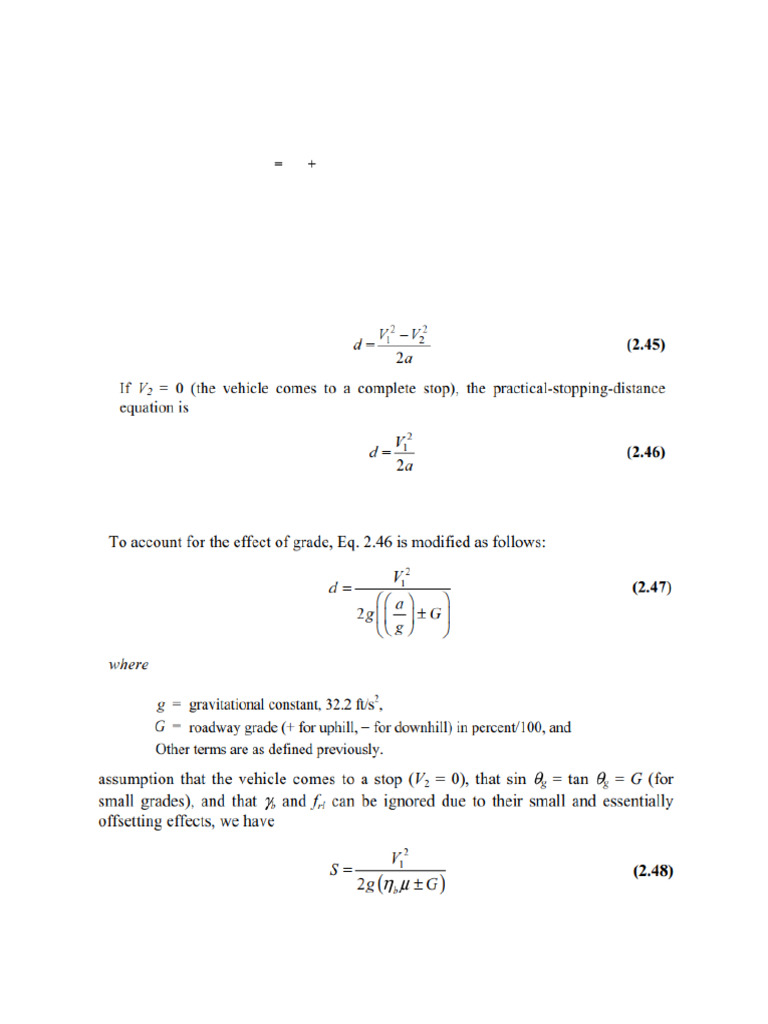 Practical Stopping Distance Analysis | PDF | Acceleration ...