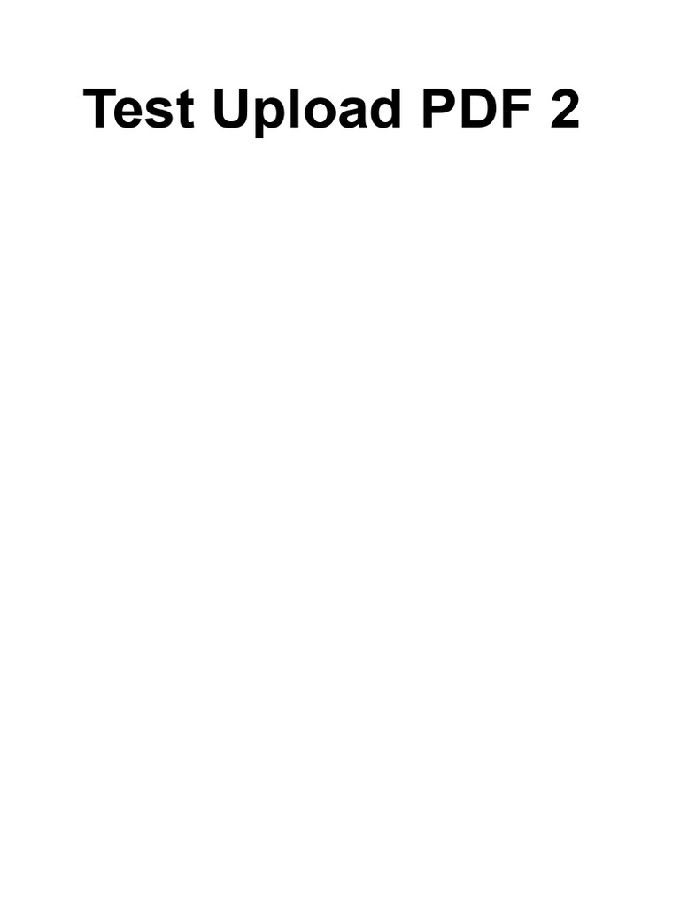 Test Upload PDF-2 | PDF