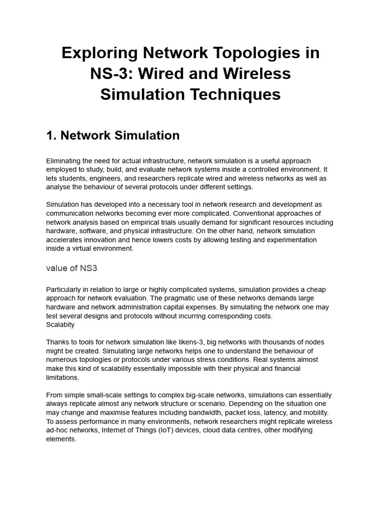 Wired and Wireless Network Simulation in NS3, 60 | PDF | Computer ...