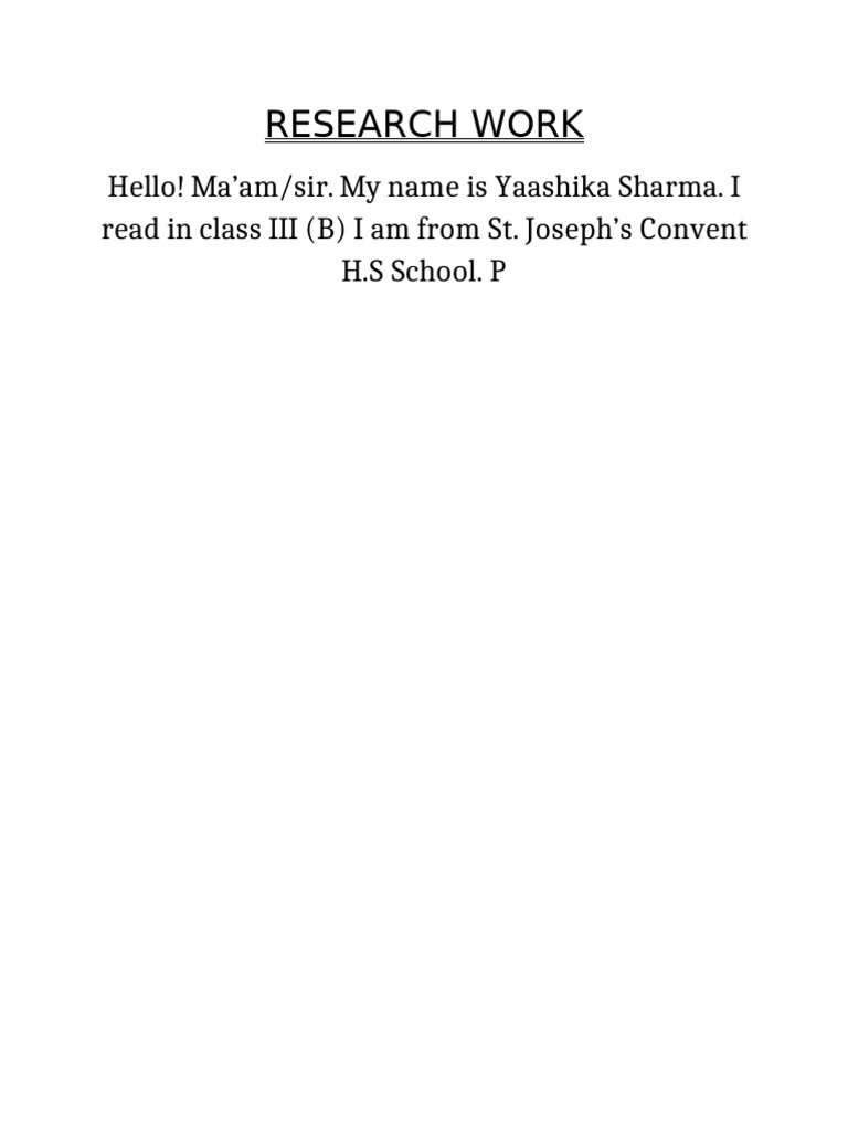Research work pdf