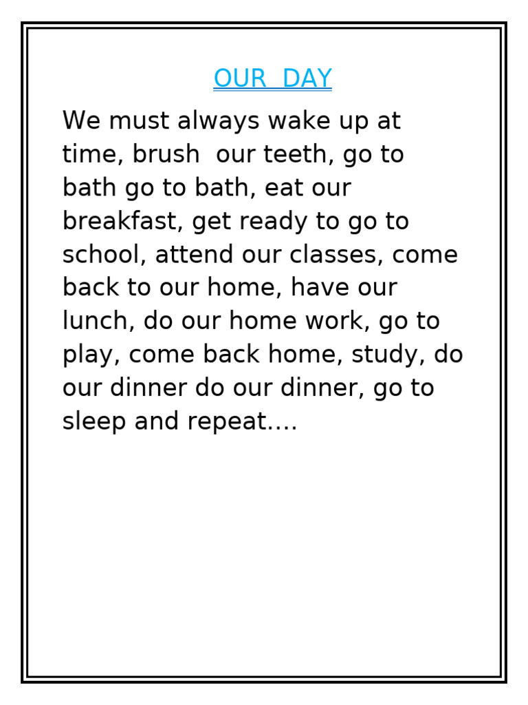 Our Day Pdf
