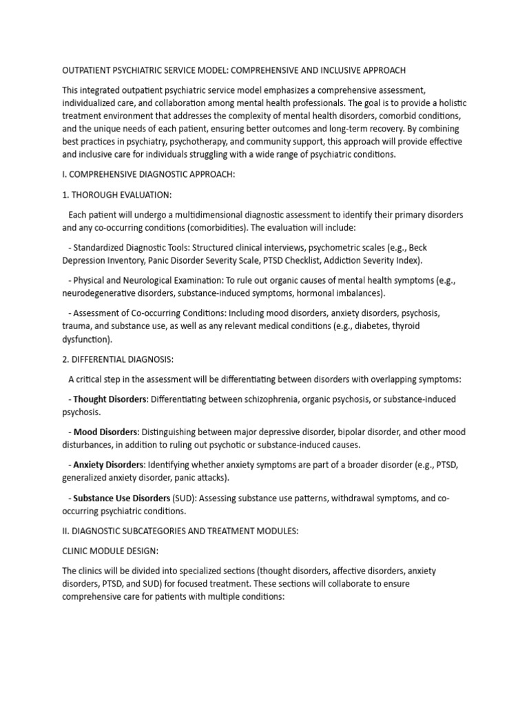 Integrated Outpatient Psychiatric Care Model | PDF | Mental Disorder ...