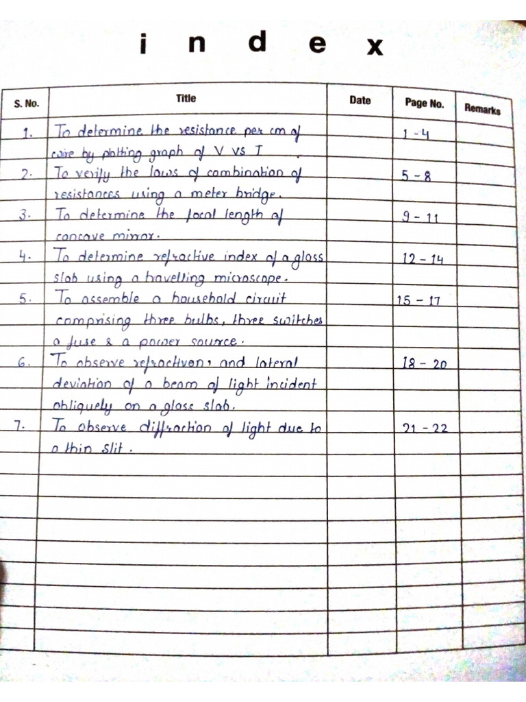 Class 12 Physics Practical English Medium by Ms Institute | PDF