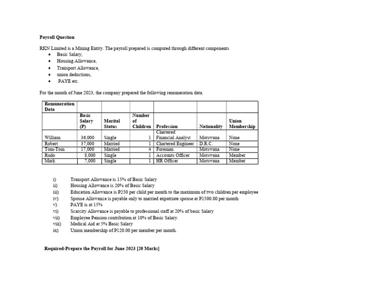 June 2023 Payroll Calculation Guide | PDF