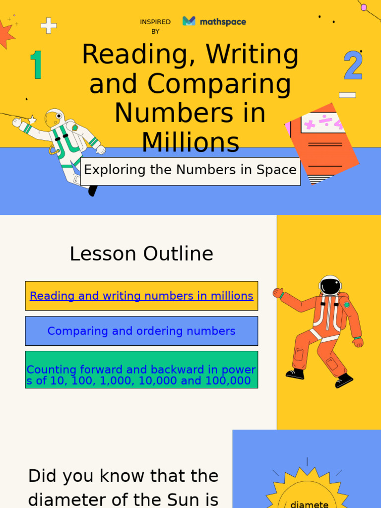 Reading, Writing and Comparing Numbers in Millions Education ...