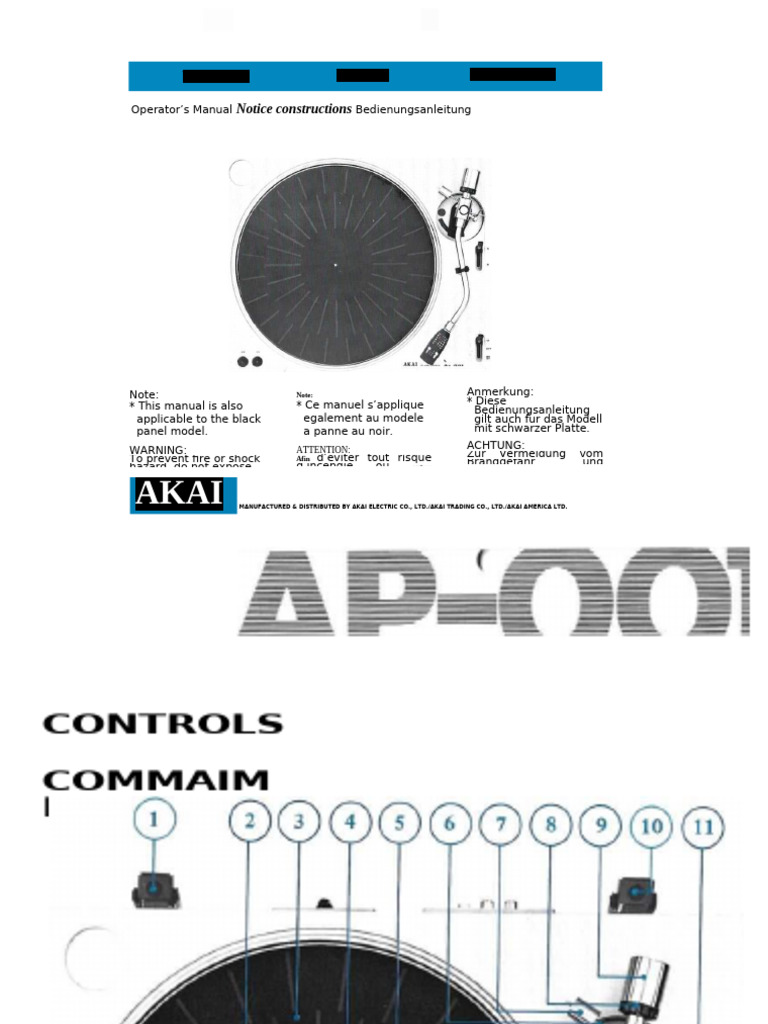 Akai Ap-001c | PDF