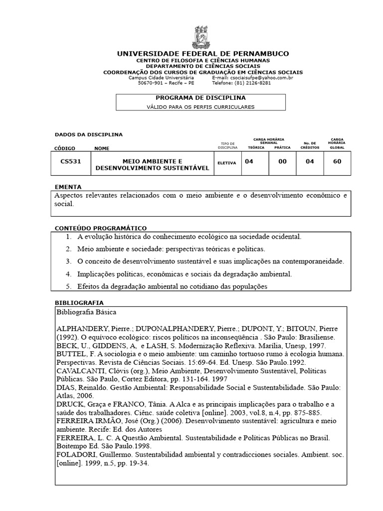 Meio Ambiente Desenvolvimento Sustentavel cs531 | PDF | Sociologia ...